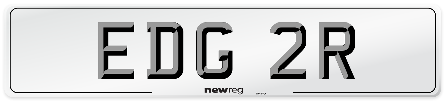 EDG 2R Number Plate from New Reg